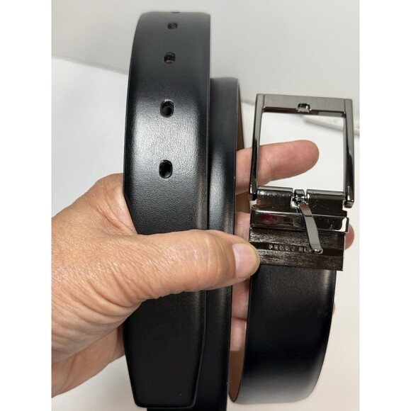 Perry Ellis Reversible Scratch Leather Belt Sz 40 New - Picture 3 of 7